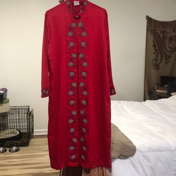 Intimates & Sleepwear Vintage Red Robe Sz M Poshmark